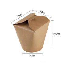 Disposable eco friendly kraft paper chicken fast food takeaway packaging noodle box